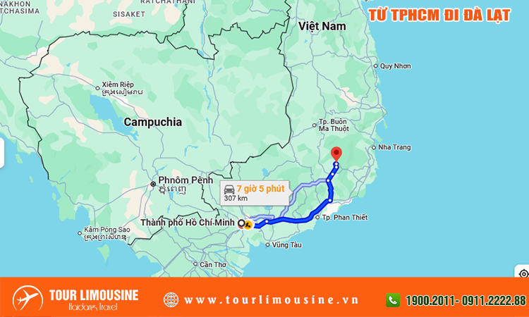 Từ TPHCM đi Đà lạt bao nhiêu km?