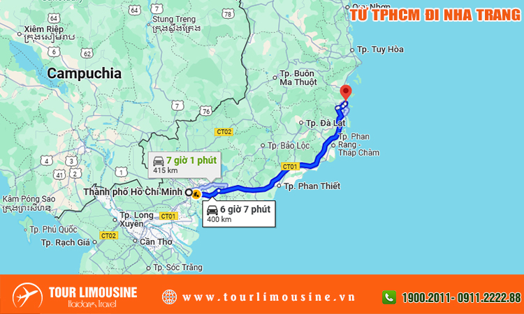 Từ TPHCM đi Nha Trang bao nhiêu km?